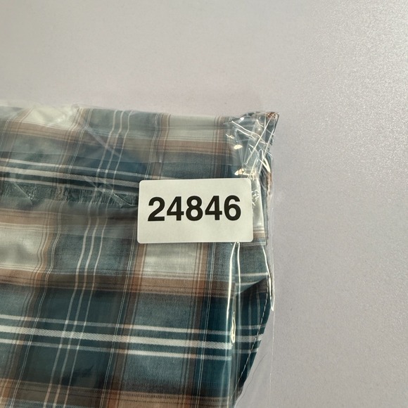 Ely Cattleman Shirt Mens 2XLT Tall Blue Pearl Snap Western Cowboy Sawtooth Plaid - Picture 9 of 9